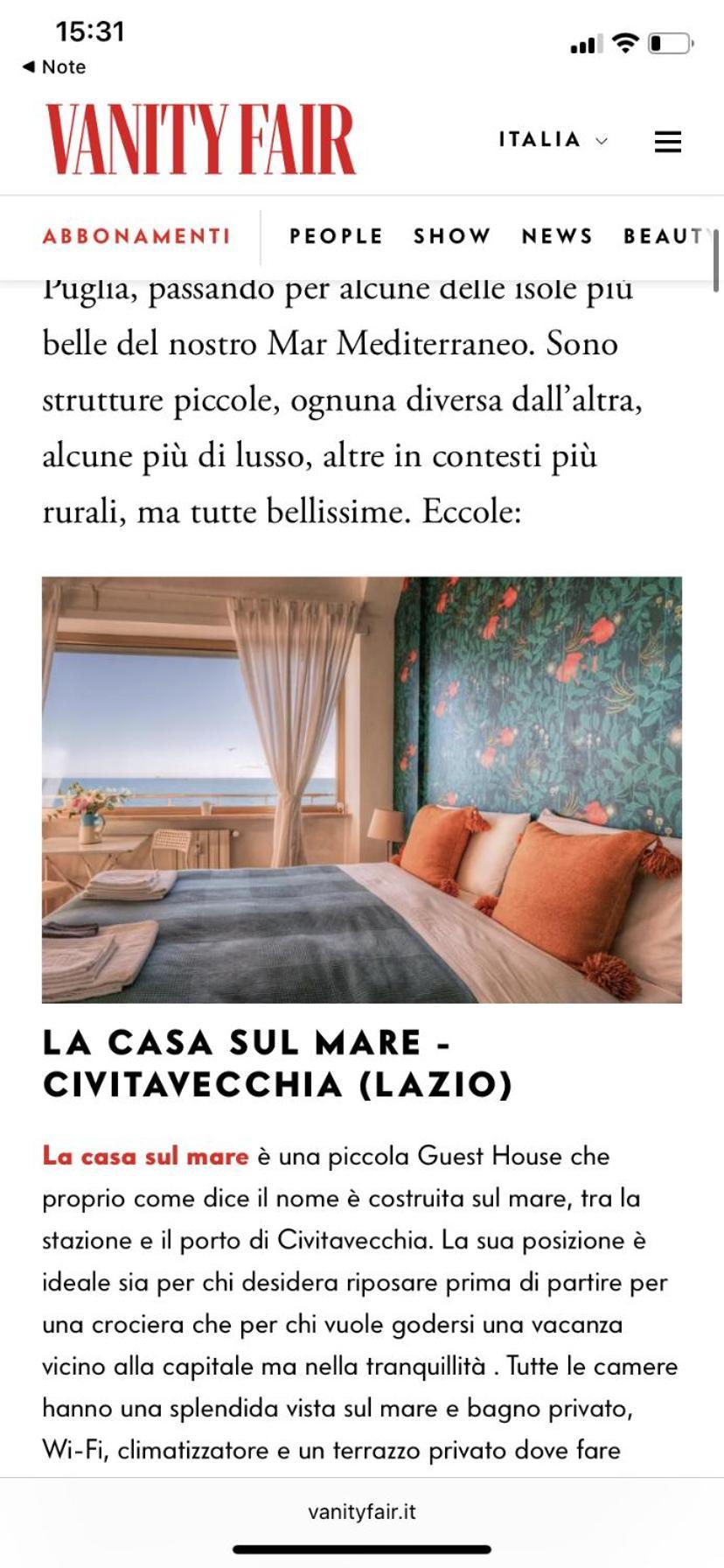 Bed and Breakfast La Casa Sul Mare Чивітавекк'я Екстер'єр фото